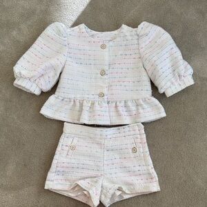 Janie and Jack White Two-Piece Set, size 2T
